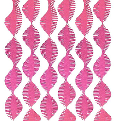 Гирлянда из гофрированной бумаги 280х15 см, амарантовый