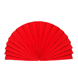 Веер-гармошка 160г/м 40 см, ярко-красный